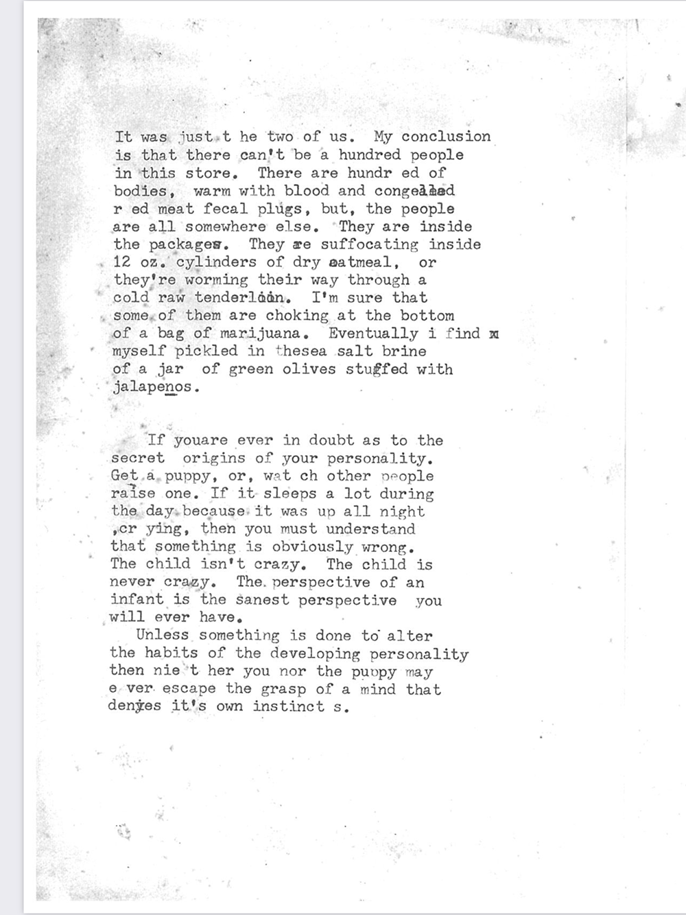 an image of typewritten text